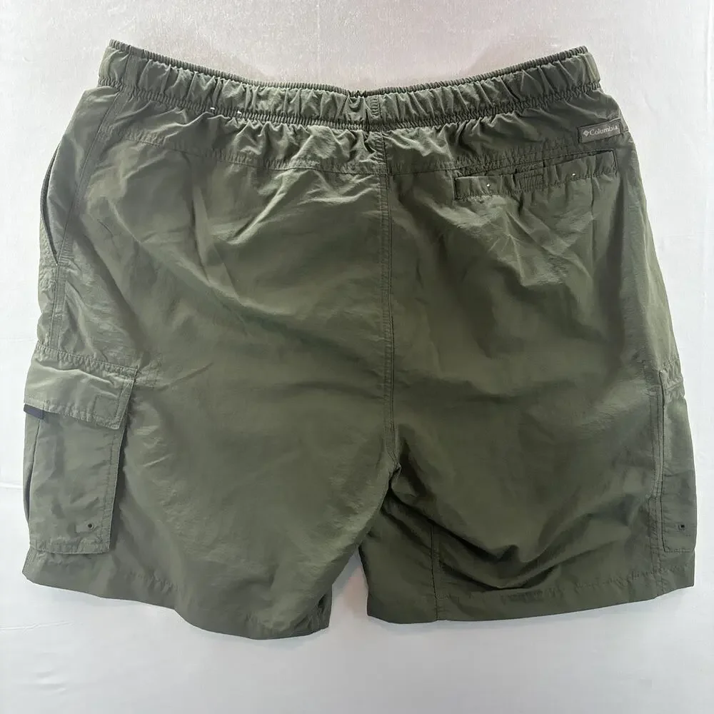 Columbia Belted Hiking Cargo Shorts Mesh Lined Men's Size XL Swim Lined Outdoor